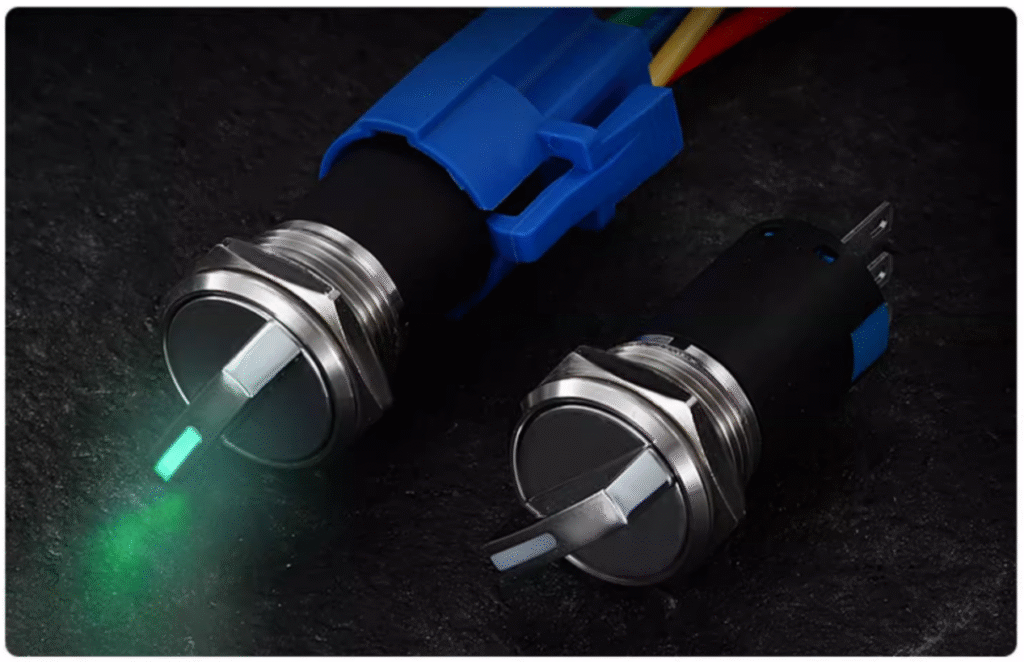 GQ16 Illuminated knob push button switch
