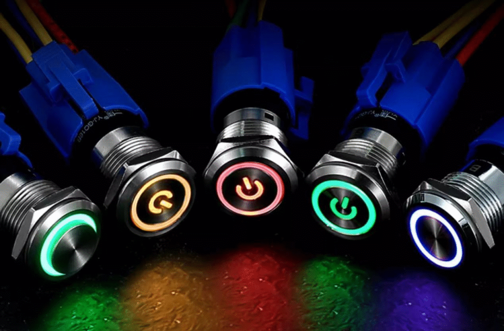 YJ-GQ16B (2NO2NC) metal push button switch 1