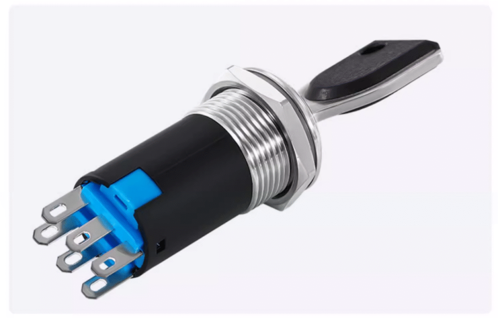 Yi Jia GQ16B key-lock selector metal push button switch 3