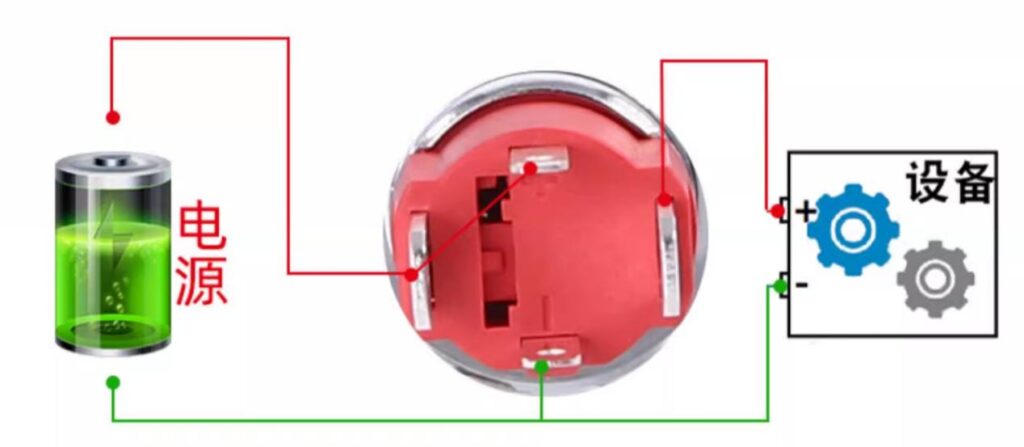push button switch yi jia GQ16A LED light keeps on
