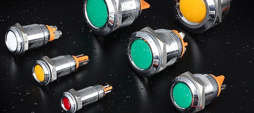 YJ-GQ Series Waterproof industrial Metal Signal lamp 6-25MM