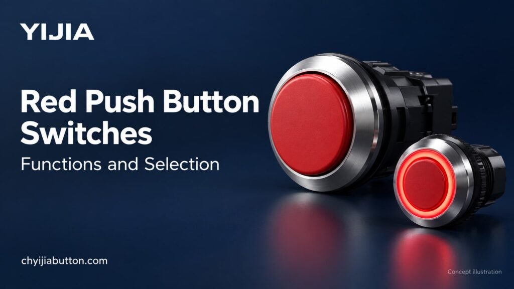 Red Push Button Switches for Industrial Control Panels